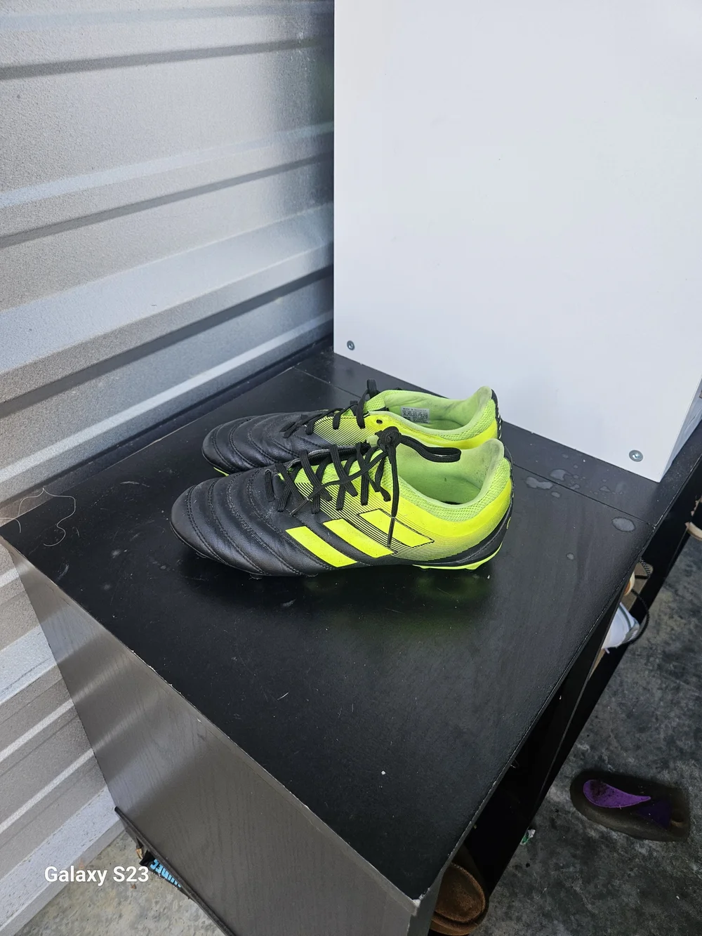 Adidas Copa FG Soccer Cleats Size 5 Black Neon Solar Yellow Leather